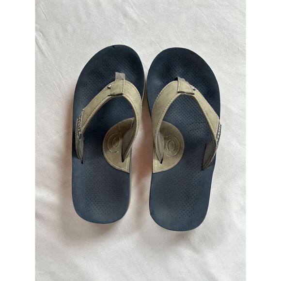 Men's Cobain Flip Flops Size 11 Blue/Gray Summer, Comfort - Picture 3 of 7